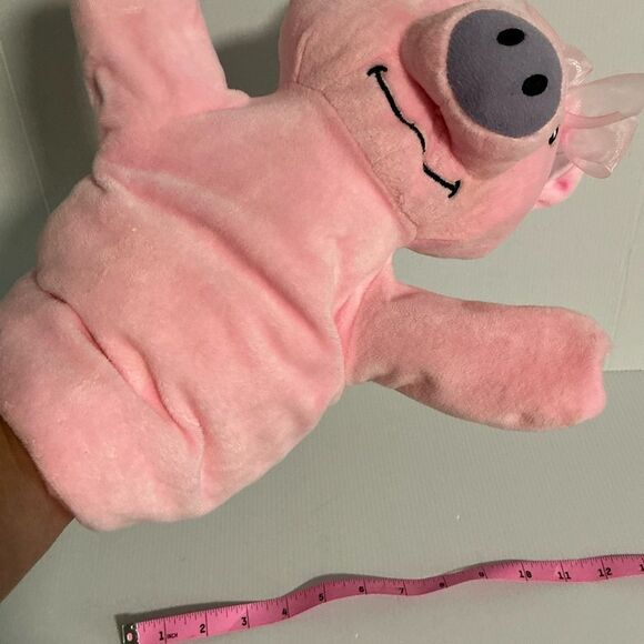 Primrose Megy the Pink Plush Pig Hand Puppet - Picture 7 of 7
